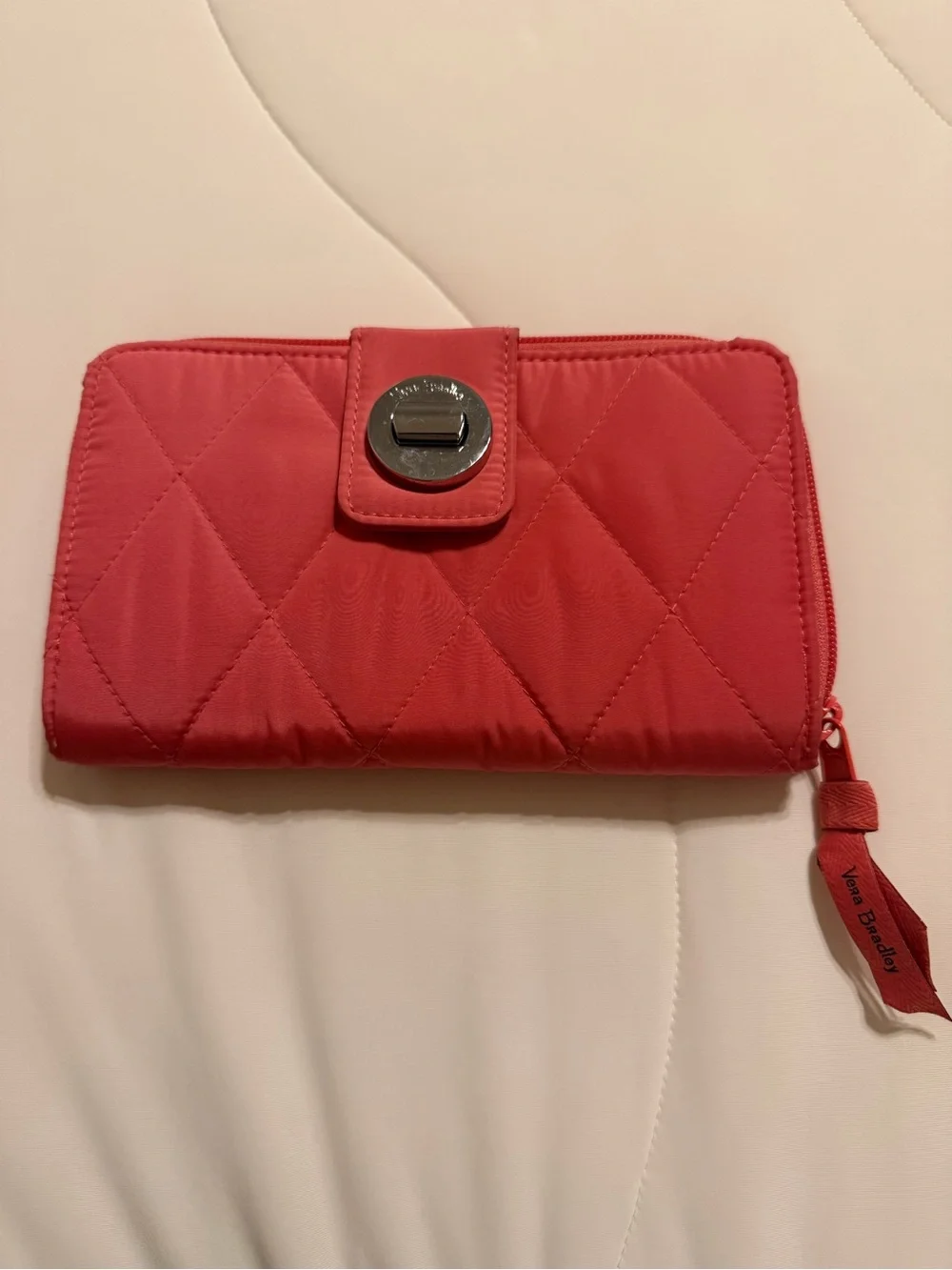 Vera Vradley Quilted Pink Women's Zip Wallet